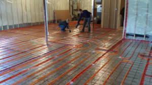 Radiant floor heating installation in Oakville
